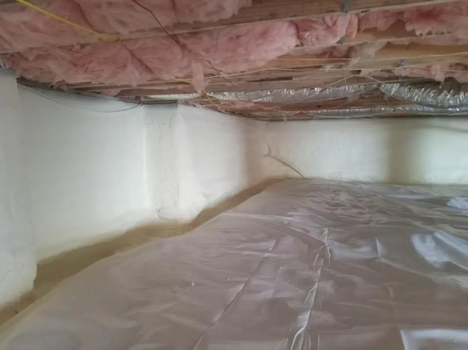 Crawl space encapsulation with closed-cell spray foam for Spray Foam Roofing in Troy
